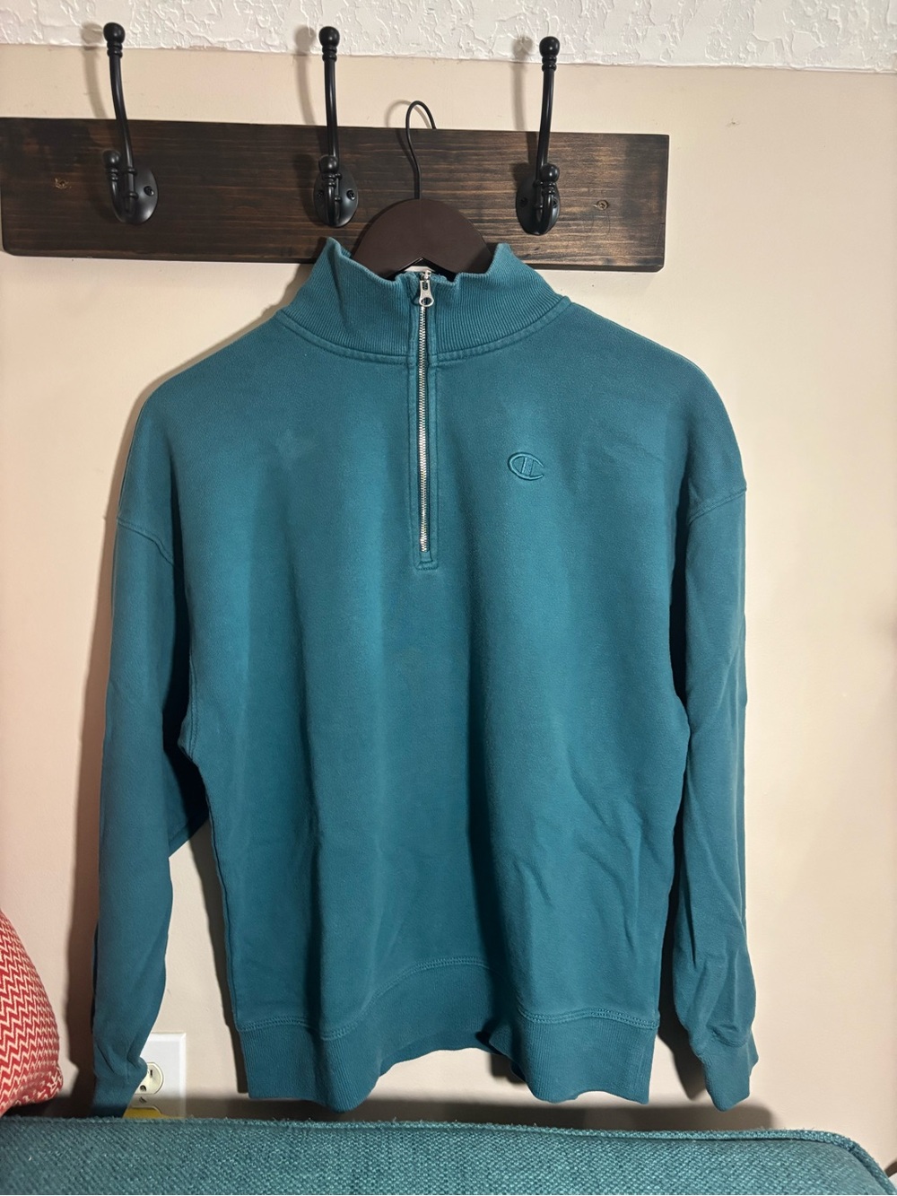 Champion Women’s Teal Quarter-Zip Sweatshirt